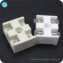 Conectores de bloque de terminales de cerámica de esteatita C220 aislante de bajo voltaje con inserciones niqueladas